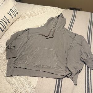 Free People olive green Hoodie Sz lg